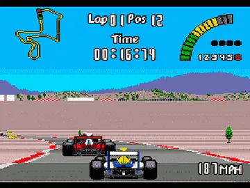 Nigel Mansell's World Championship Racing (Europe) screen shot game playing